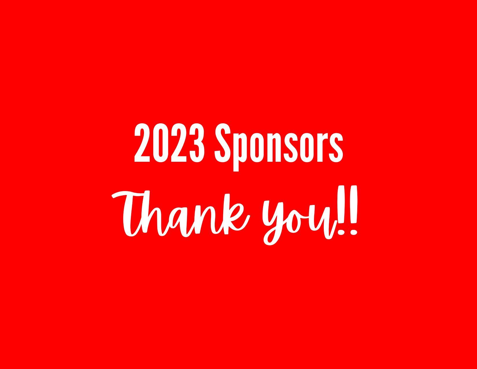 2023 Sponsor Thank You